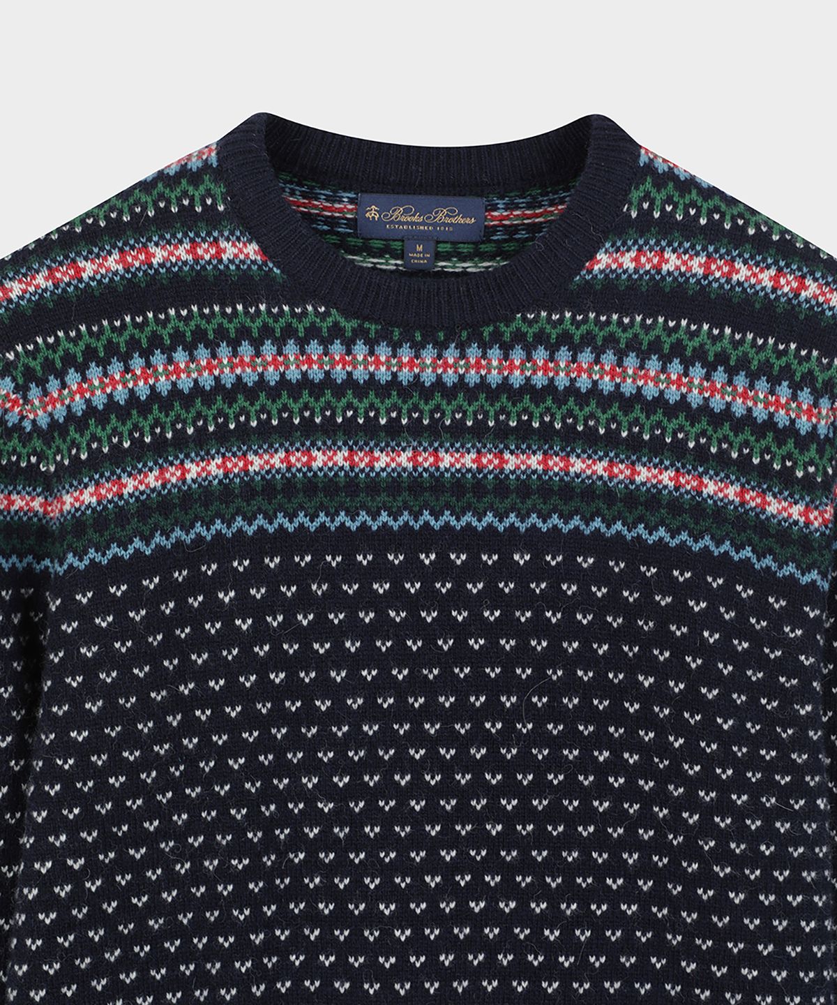 브룩스 브라더스(BROOKS BROTHERS) 알파카 홀리데이 패턴 스웨터 (멀티) (BBWRMM39417EW)