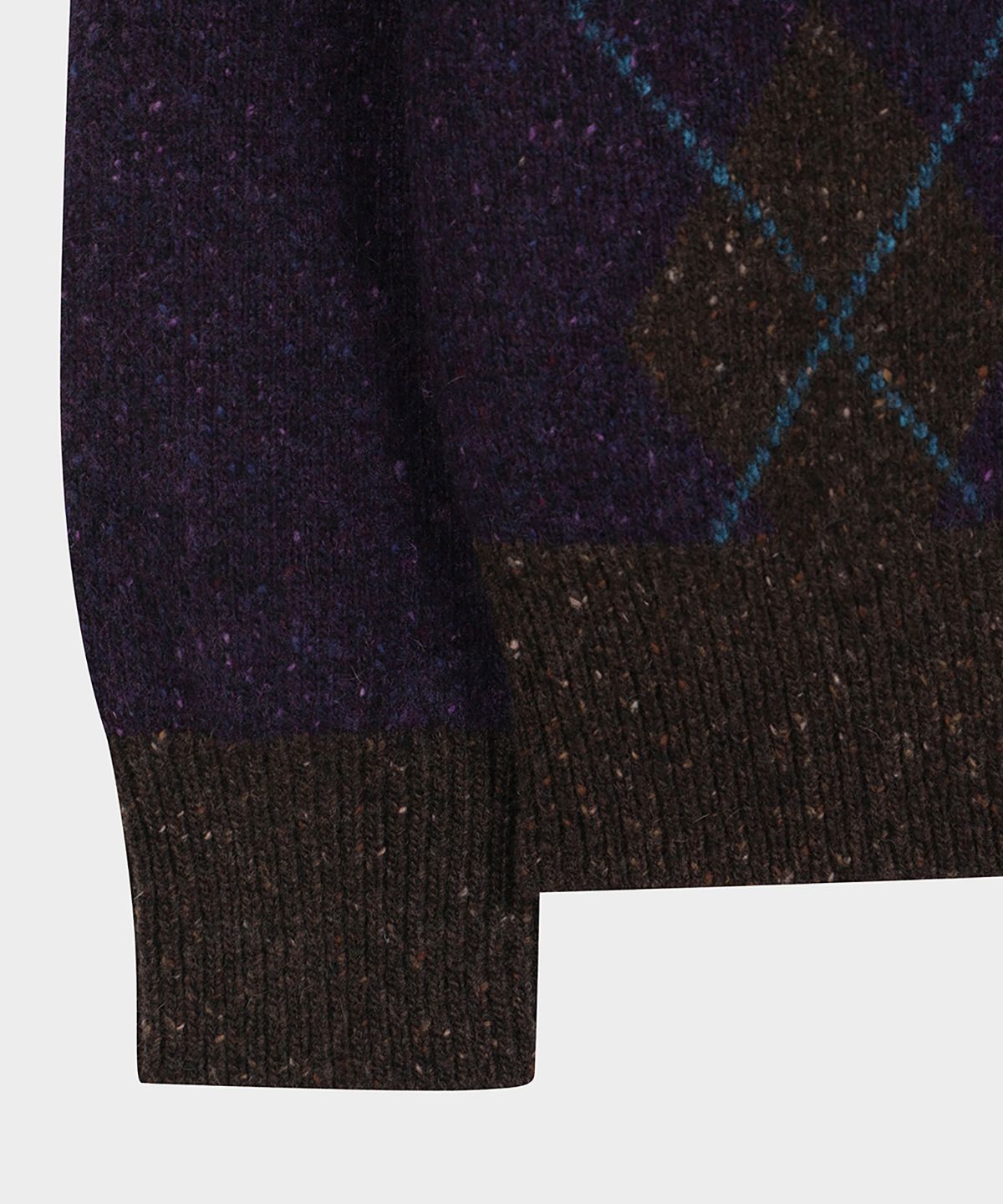 브룩스 브라더스(BROOKS BROTHERS) 아카이브 아가일 V넥 스웨터 (퍼플) (BBWNMM3931TEW)