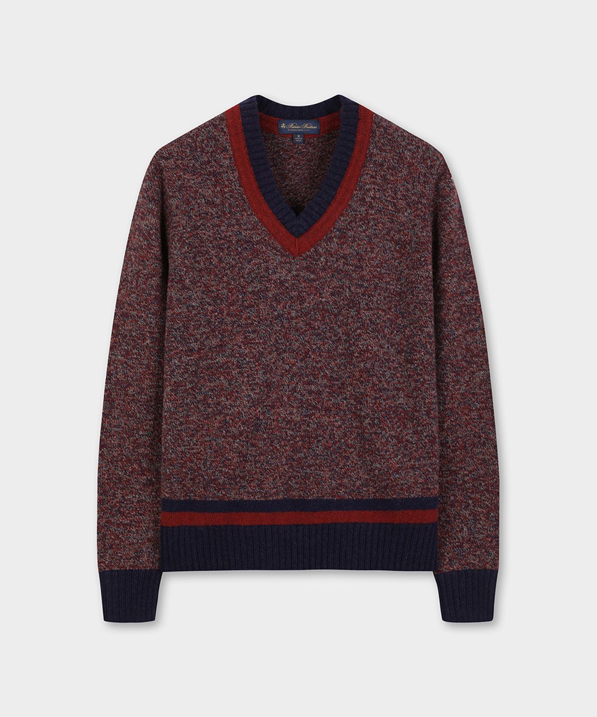 브룩스 브라더스(BROOKS BROTHERS) 트위드 패턴 테니스 스웨터 (멀티) (BBWNMM38807EW)