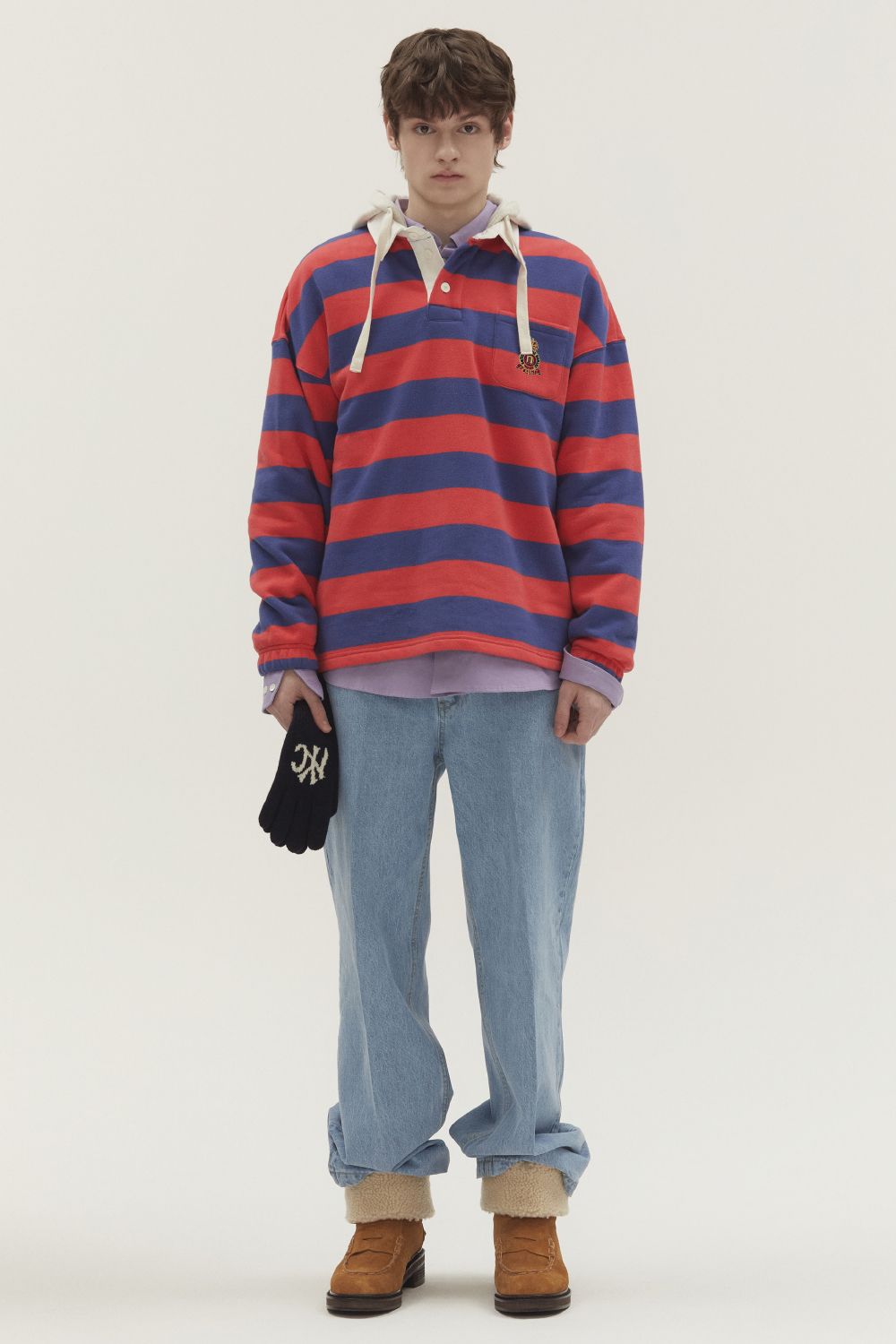 【NOHANT】STRIPE HOODIE RUGBY SHIRT MUSINSA | NOHANT STRIPE HOODIE RUGBY SHIRT RED