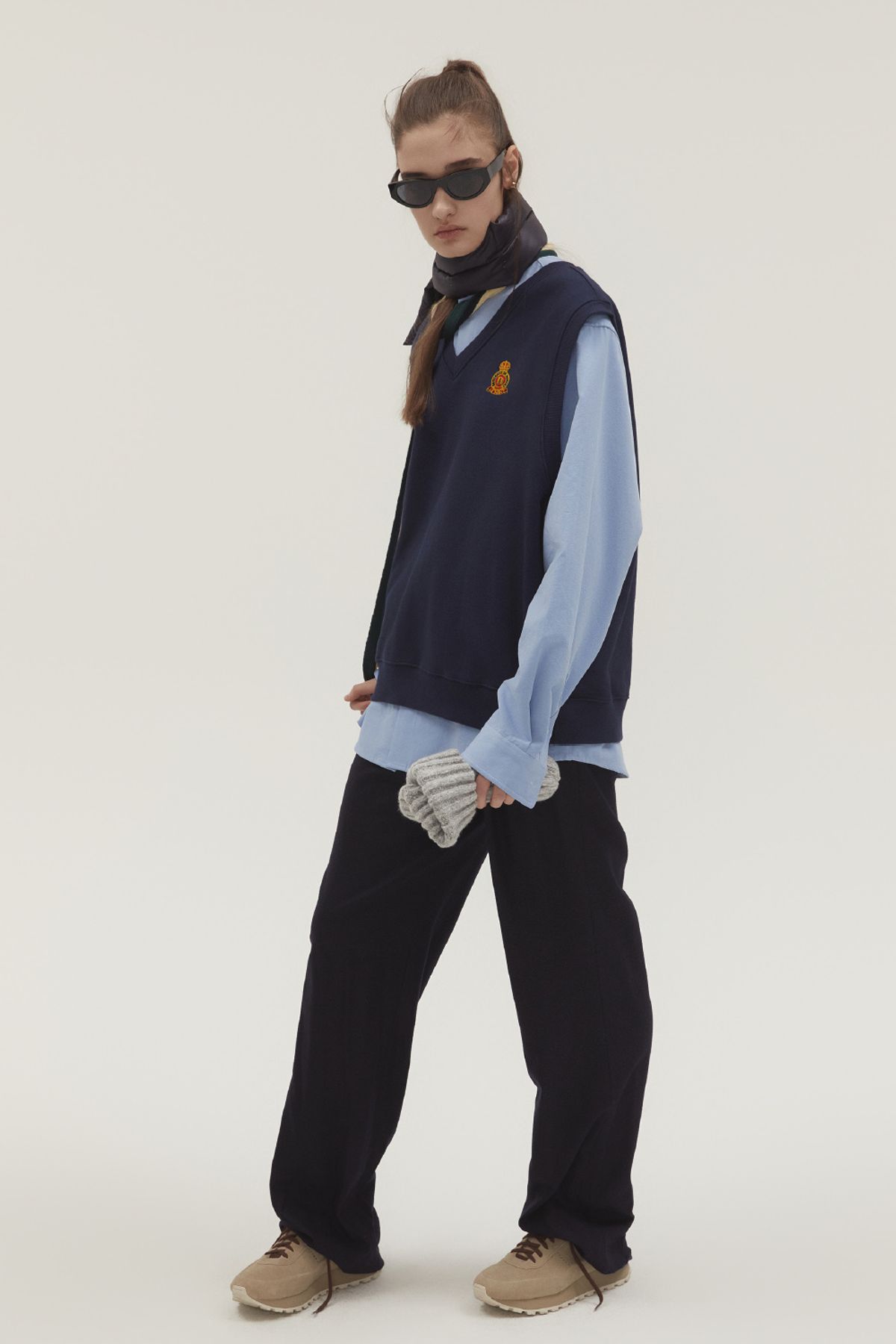 노앙(NOHANT) SWEATSHIRT VEST NAVY