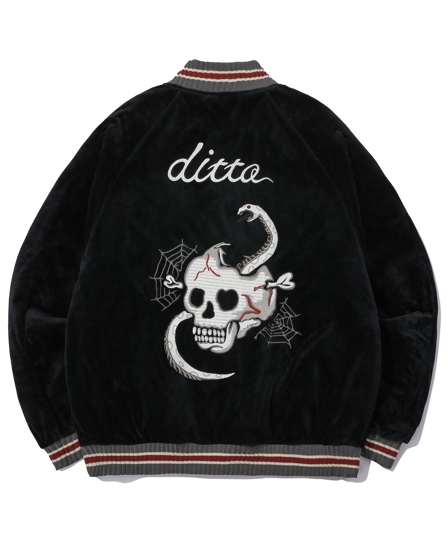 ☆CPGN STUDIO_COMPAGNO☆ Skull Web Souvenir Jacket Black MUSINSA | CPGN STUDIO Skull Web Souvenir Jacket Black