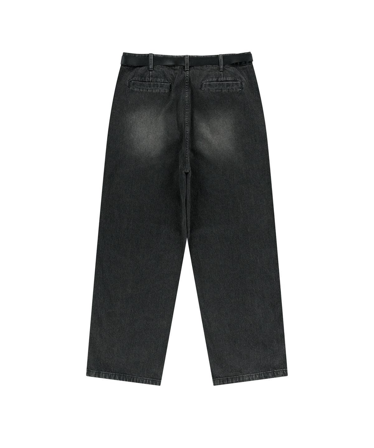 엔도어(ENDOOR) Belted corduroy denim pants (black)