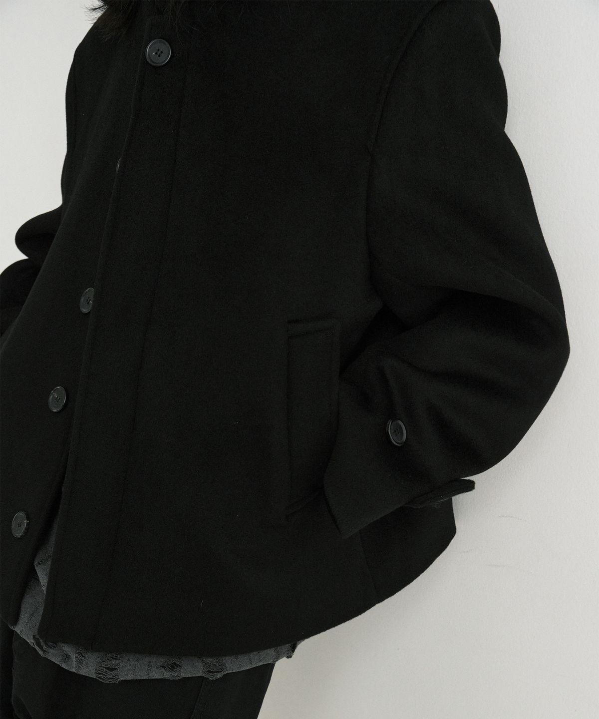 엔도어(ENDOOR) [리뉴얼]Short mac coat (black)