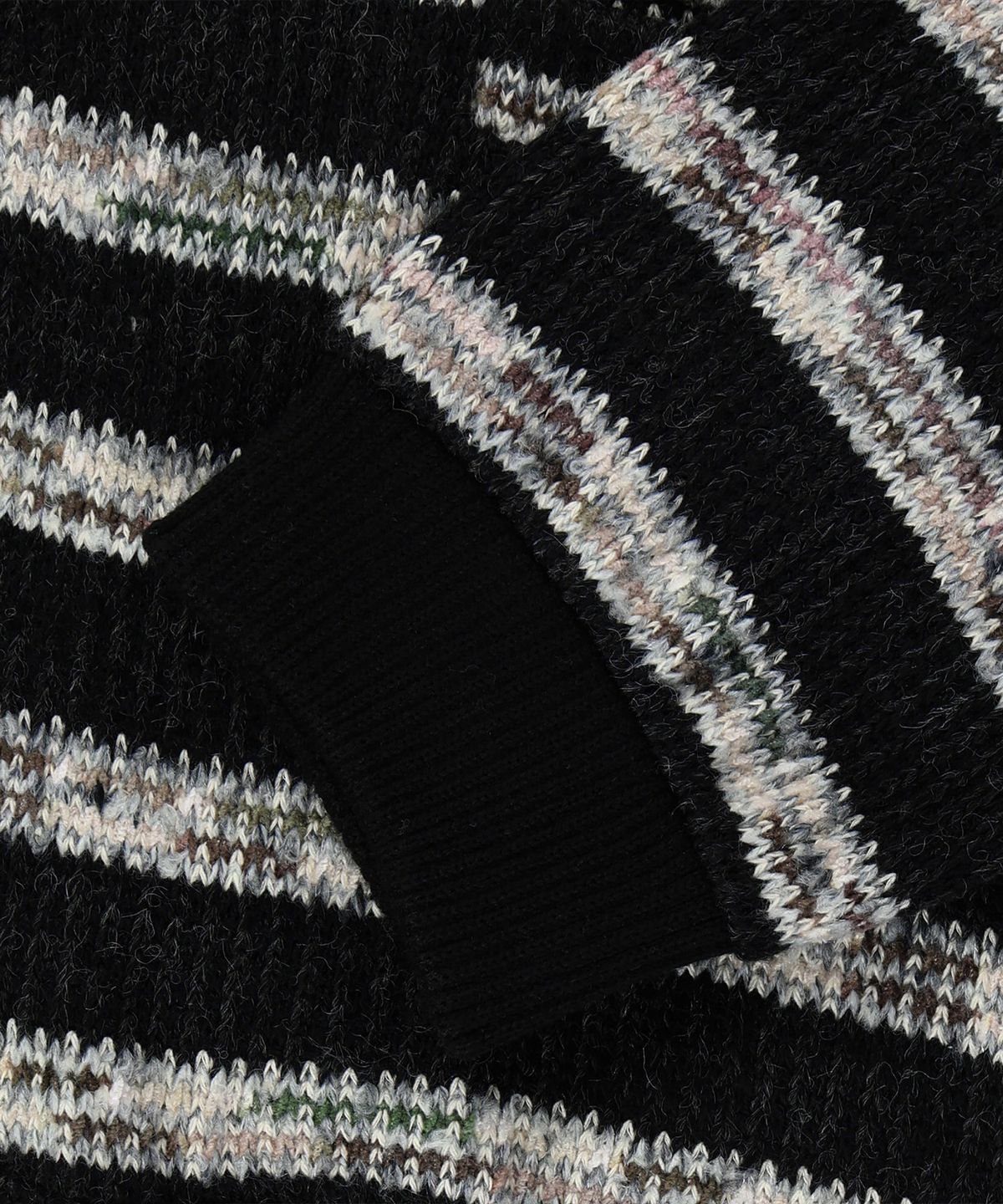 엔도어(ENDOOR) Needle crop cardigan (black stripe)