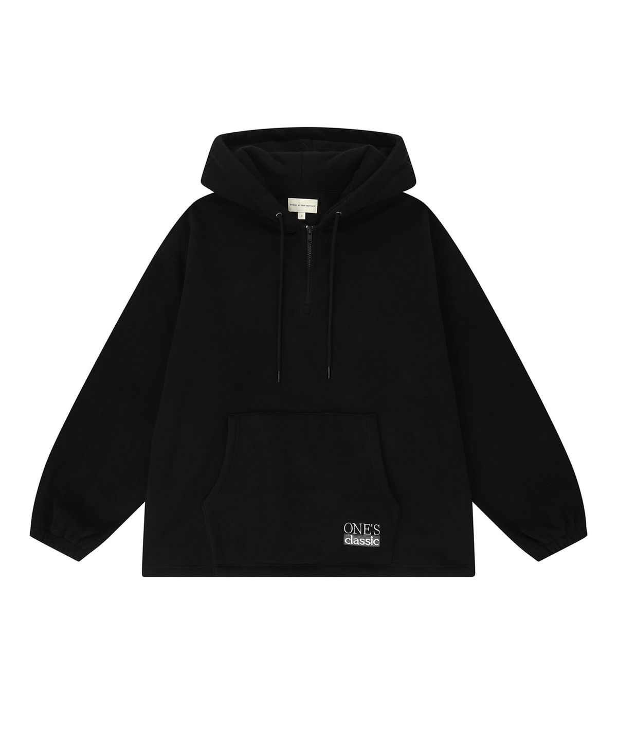 엔도어(ENDOOR) Fleece classic half zip-up hoodie (black)