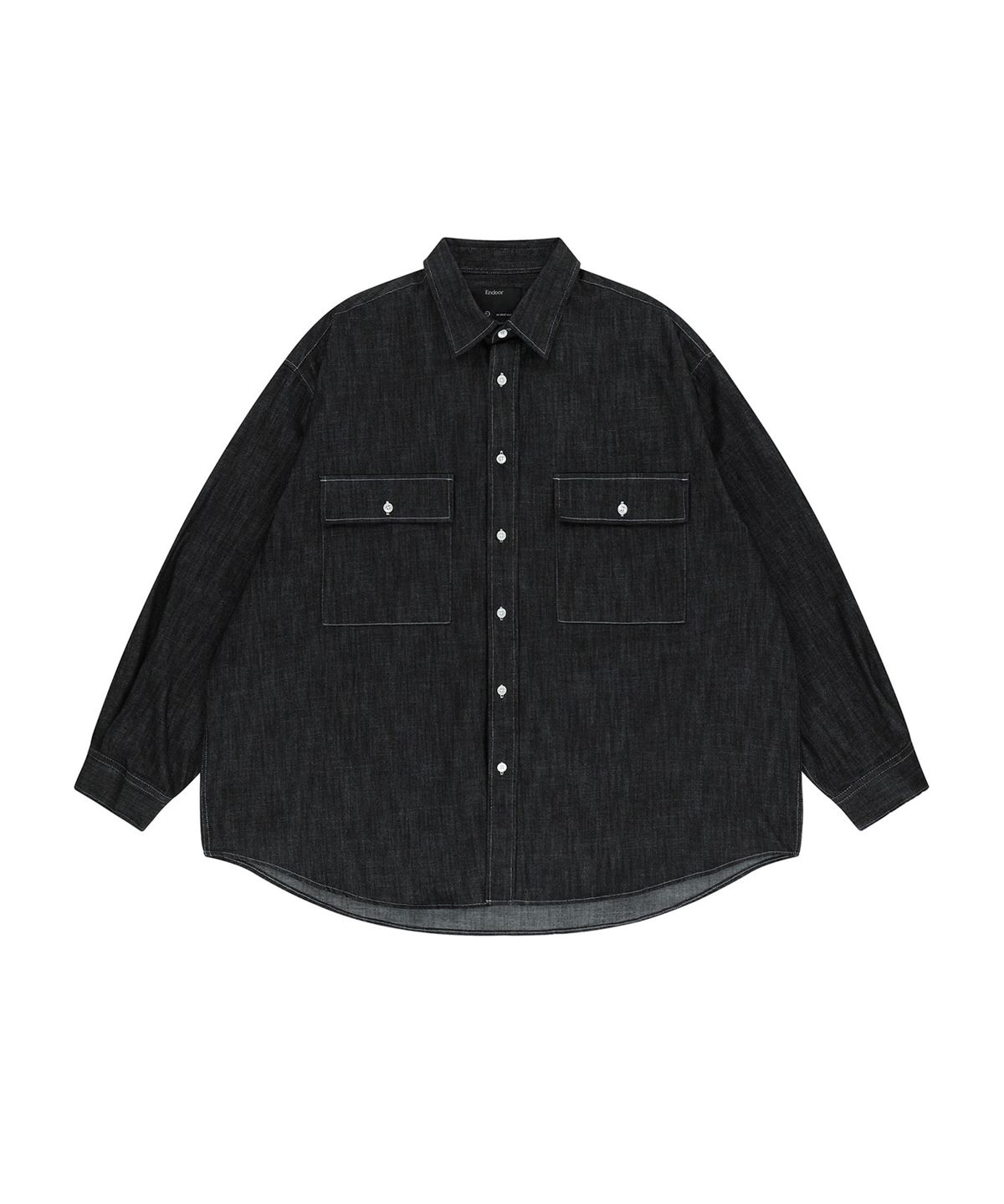엔도어(ENDOOR) Washed over denim shirt (black)