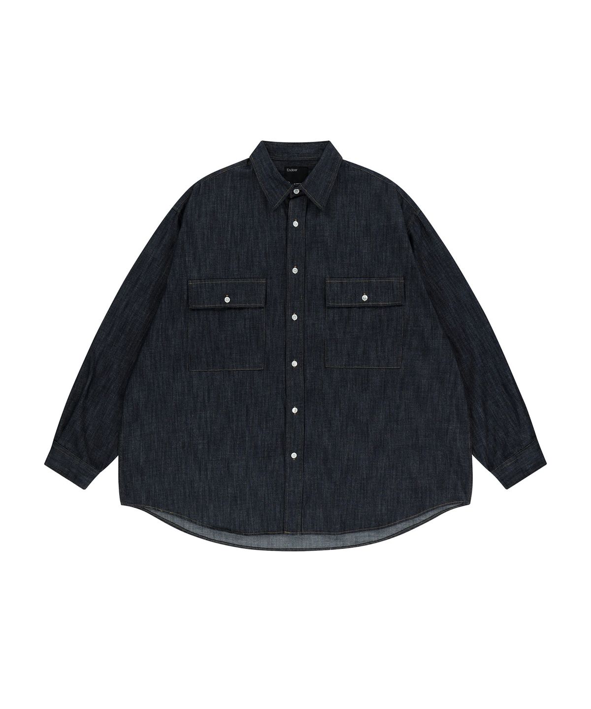 엔도어(ENDOOR) Washed over denim shirt (deep blue)