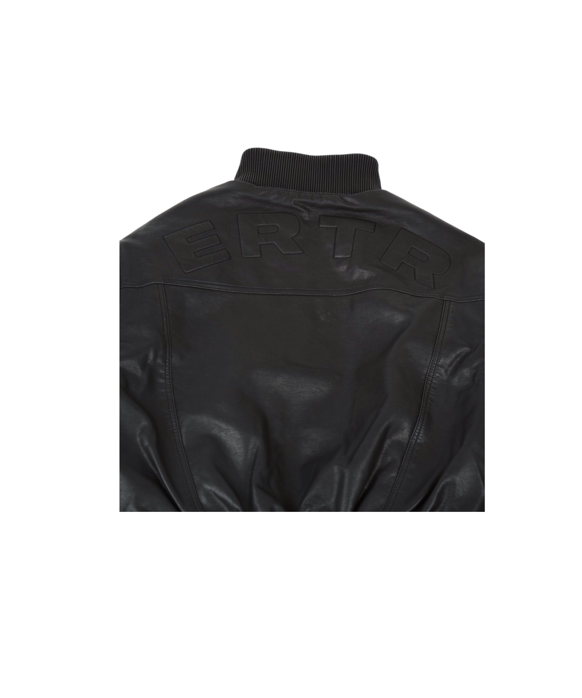 이알티알(ERTR) Vintage Leather Biker Jacket Black