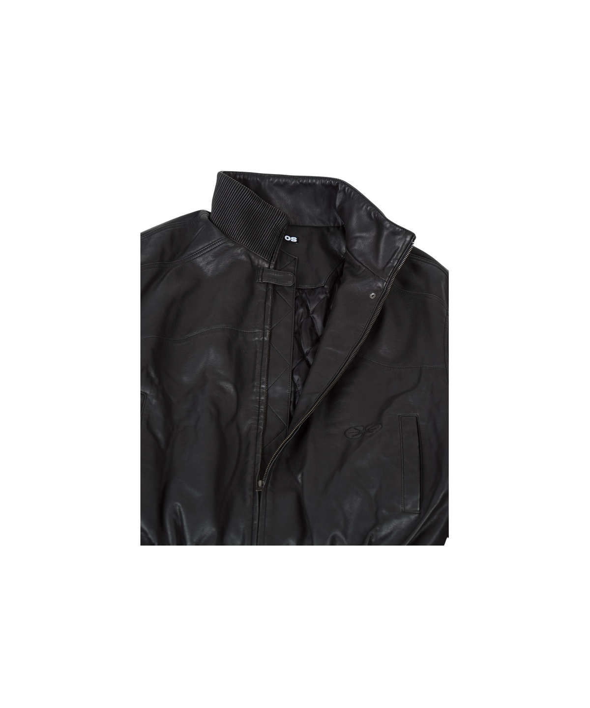 이알티알(ERTR) Vintage Leather Biker Jacket Black