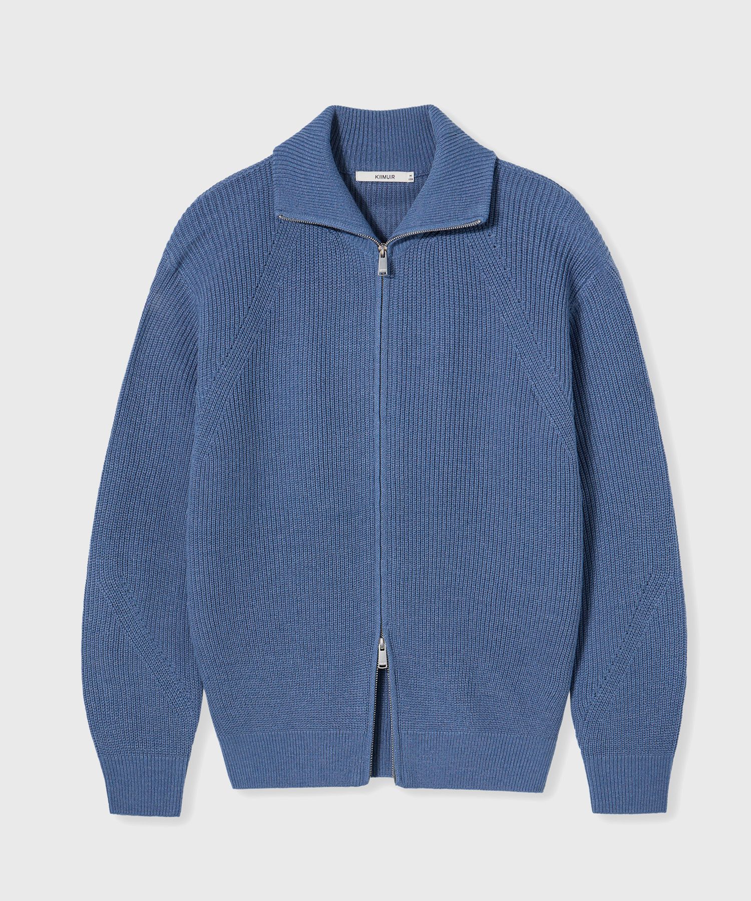 ●KIIMUIR●COTTON WASHABLE HACHI 2-WAY ZIP-UP KNIT CARDIGAN MUSINSA | KIIMUIR Washable Hachi 2-WAY Zip-up Knit Cardigan_Blue