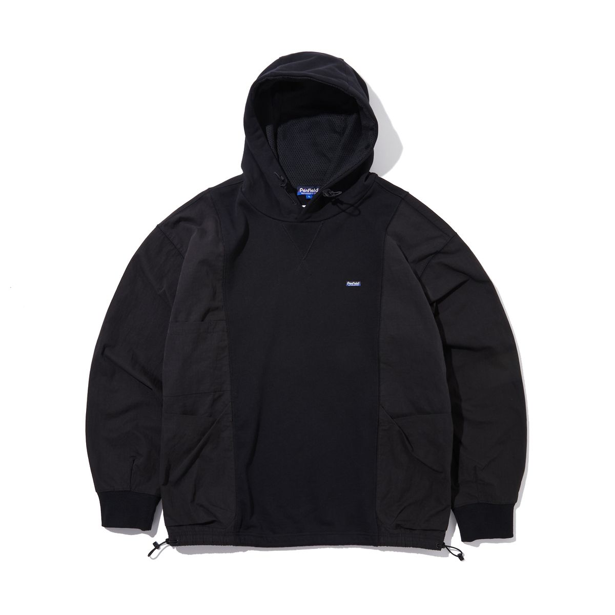 펜필드(PENFIELD) CN MIXED UTILITY POCKET SWEAT HOODIE BLACK_FQ3KH80U