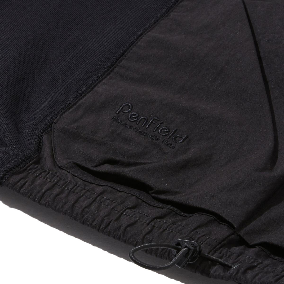 펜필드(PENFIELD) CN MIXED UTILITY POCKET SWEAT HOODIE BLACK_FQ3KH80U