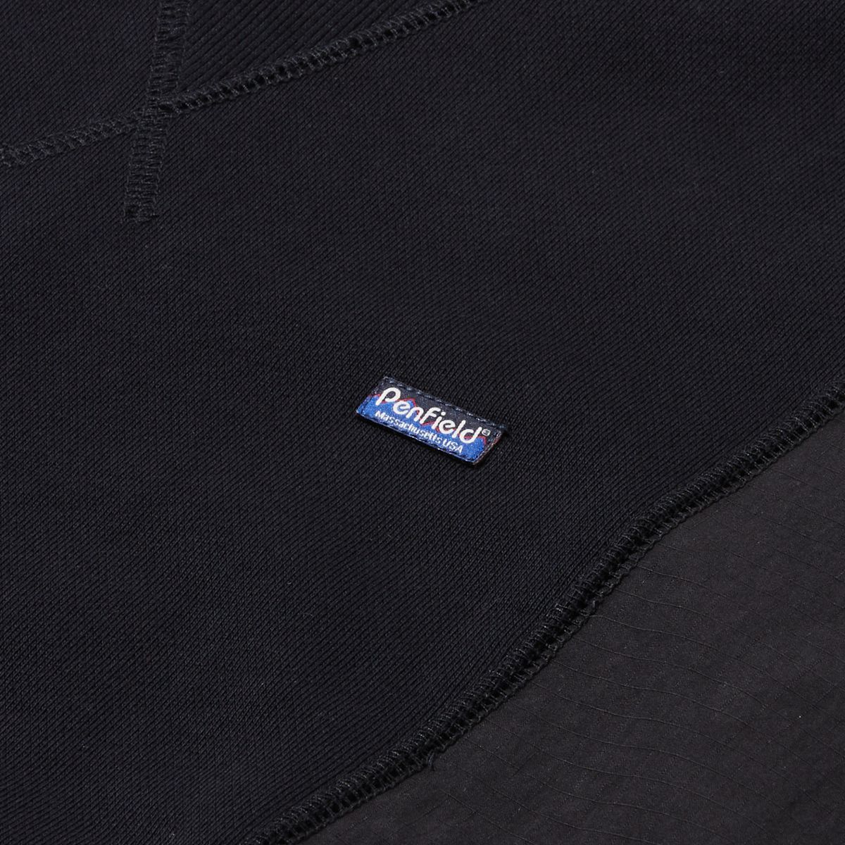 펜필드(PENFIELD) CN MIXED UTILITY POCKET SWEAT HOODIE BLACK_FQ3KH80U