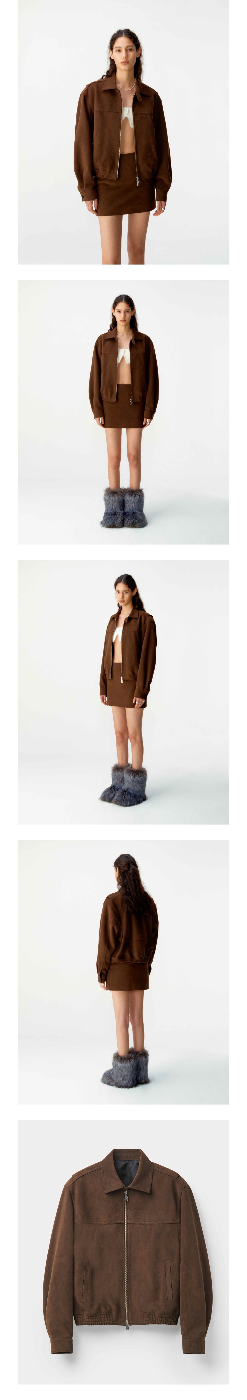 MUSINSA公式 | COOR WOMEN 24FW フェイクスエードボンバージャケット