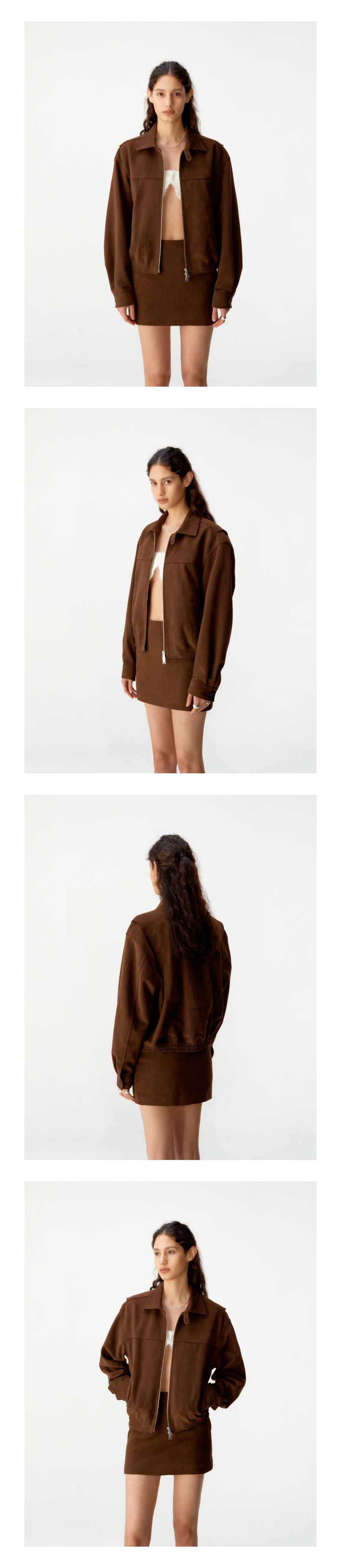 MUSINSA公式 | COOR WOMEN 24FW フェイクスエードボンバージャケット