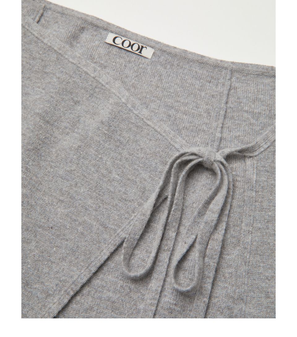 MUSINSA | COOR WOMEN Wool Layered Wrap Skirt (Grey)