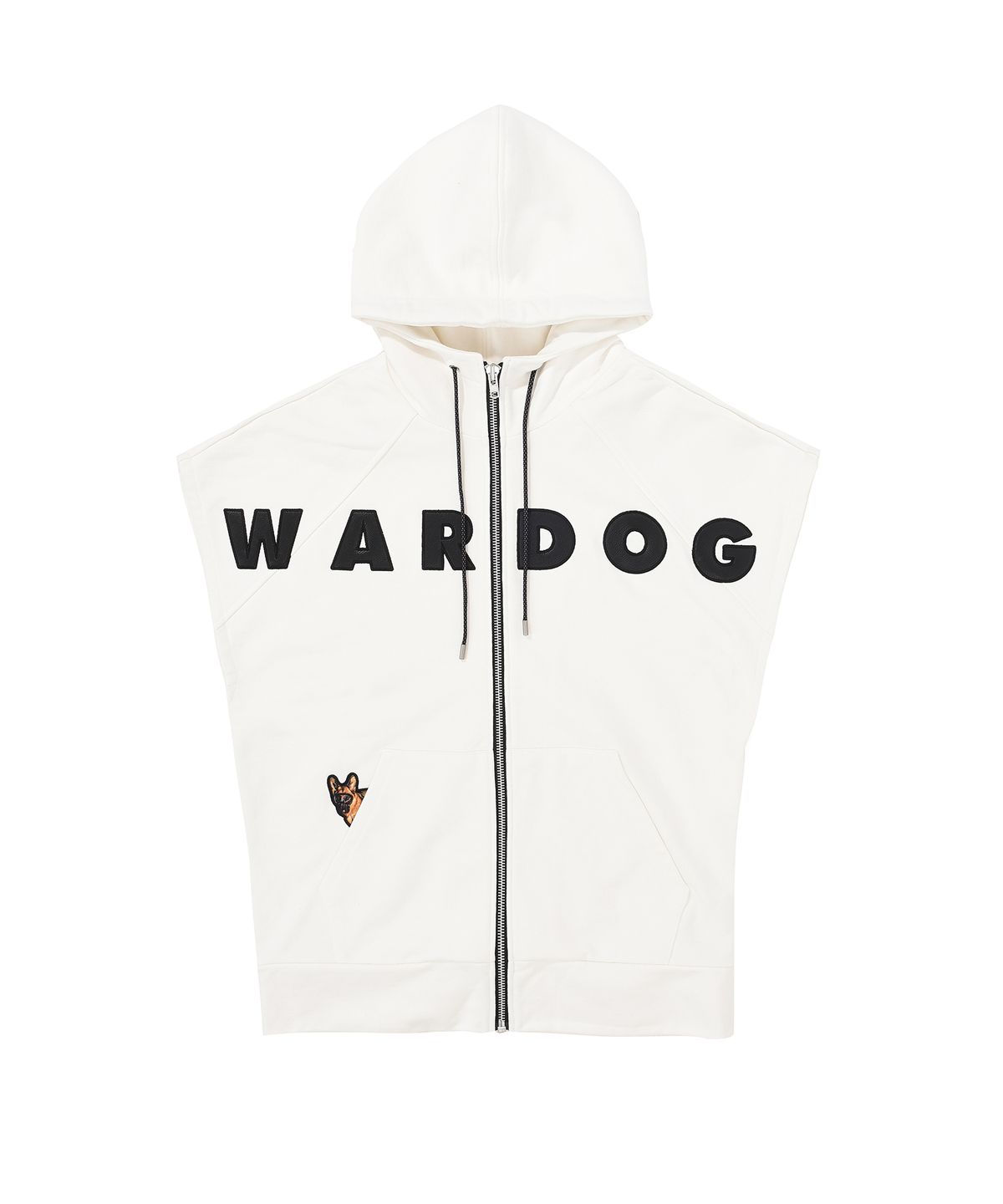 워독(WARDOG) 피카부 민소매 집업 후디 화이트