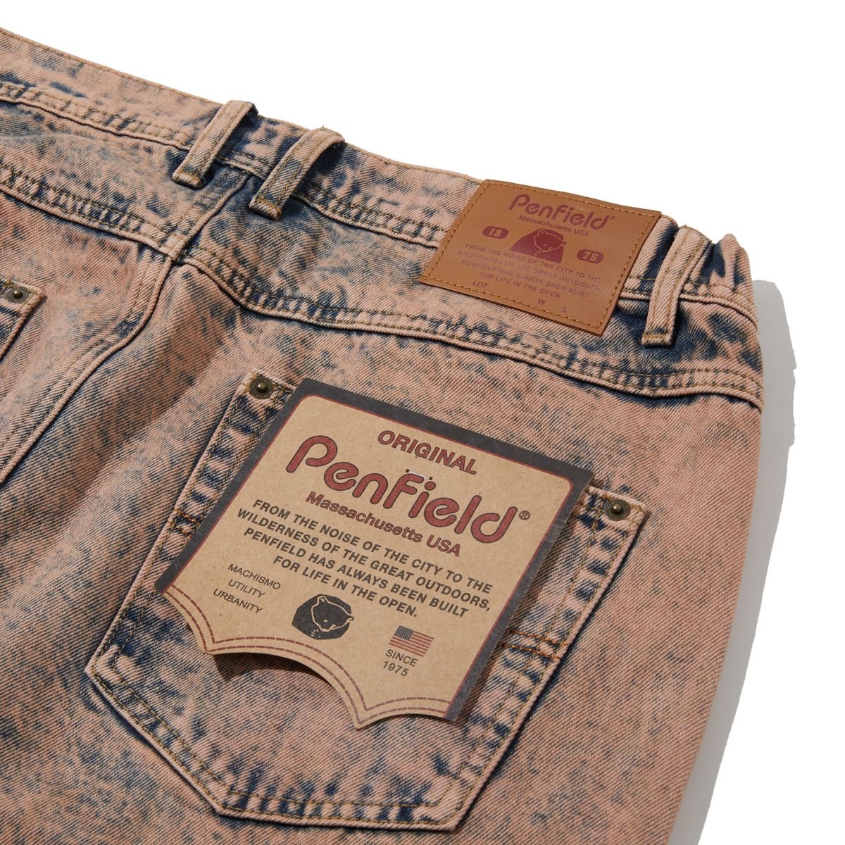 펜필드(PENFIELD) VINTAGE DYEING PIONEER JEAN BROWN PINK_FQ3WP01U