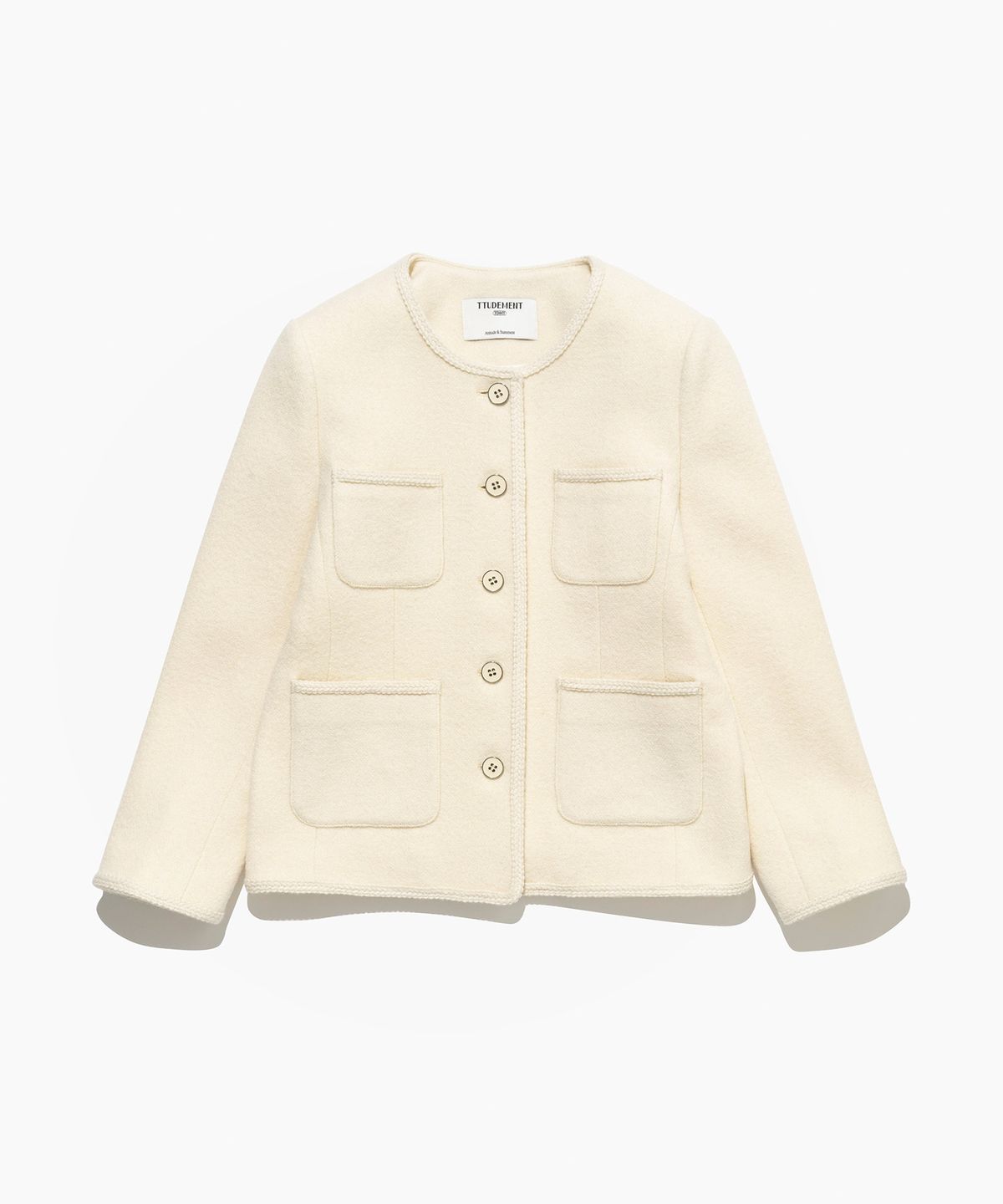 튜드먼트(TTUDEMENT) [2COLORS] BOUCLE TWEED JACKET