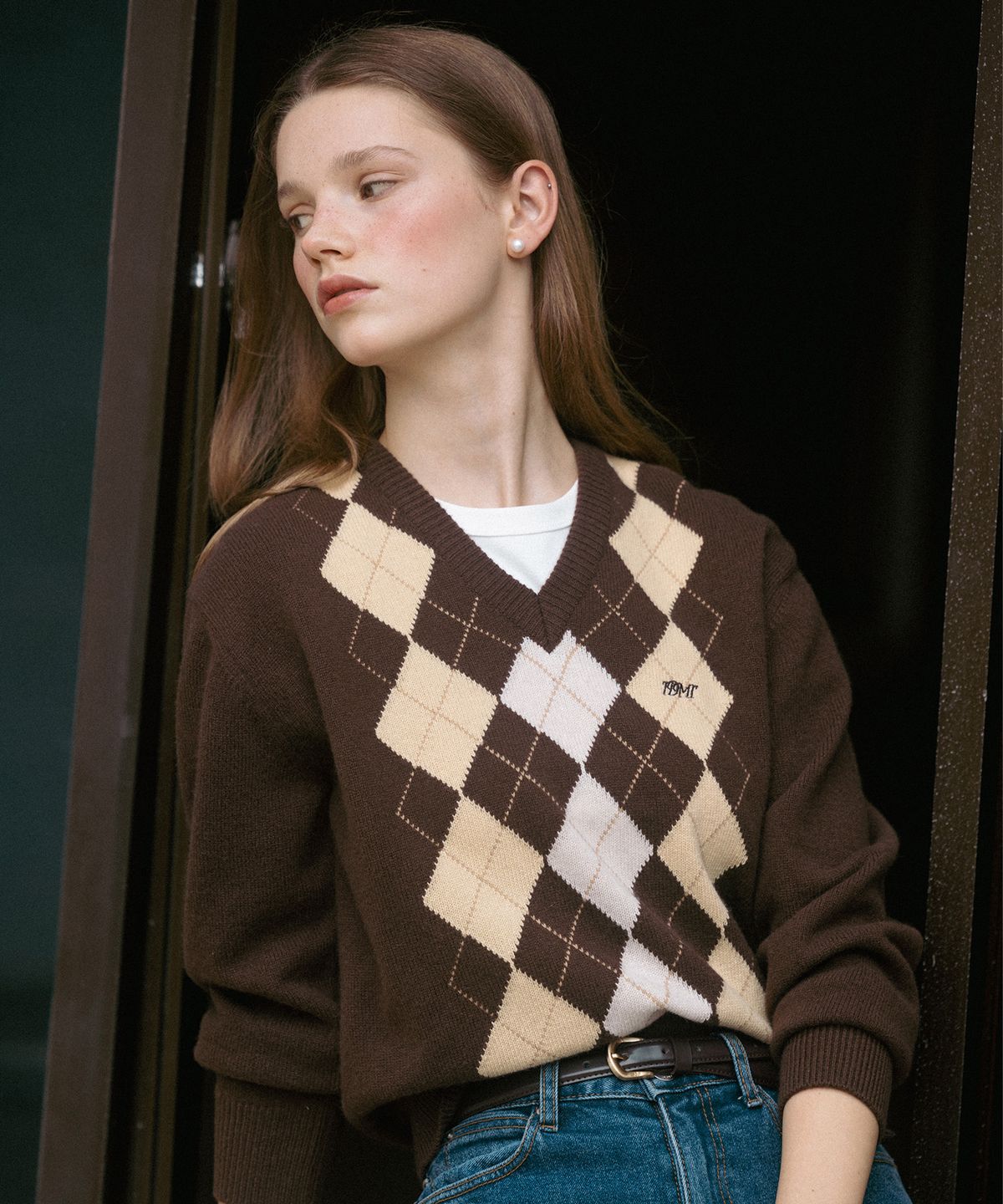 튜드먼트(TTUDEMENT) [3COLORS] ARGYLE WOOL KNIT PULLOVER