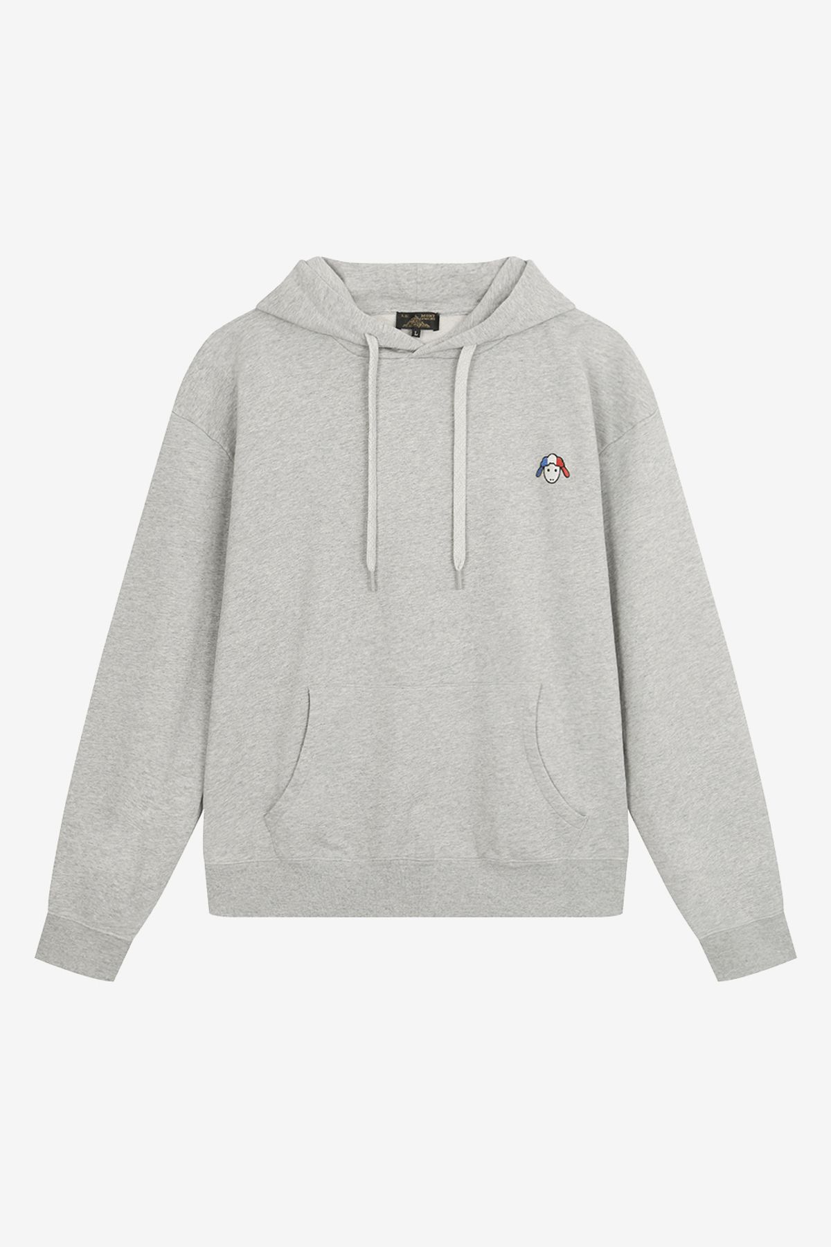 르몽생미셸(LE MONT ST MICHEL) Basic Hooded Sweatshirt (Small Mutton)_Melange Grey