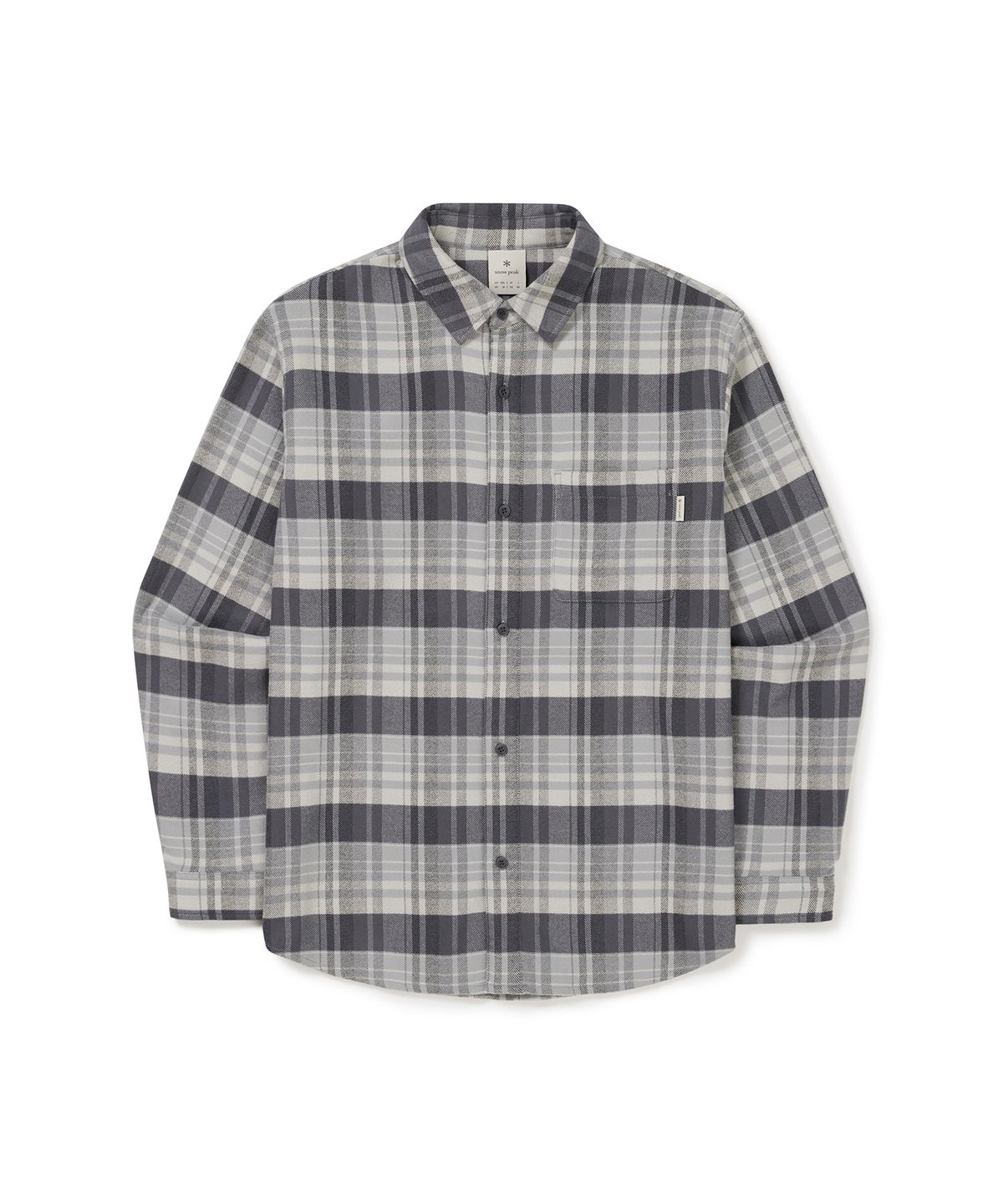 스노우피크 어패럴(SNOWPEAK APPAREL) 리사이클 체크 셔츠 (S24FMFSH02) Dark Gray