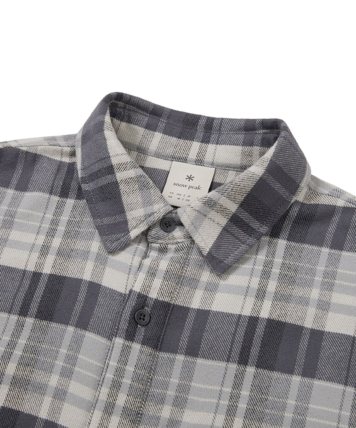 스노우피크 어패럴(SNOWPEAK APPAREL) 리사이클 체크 셔츠 (S24FMFSH02) Dark Gray