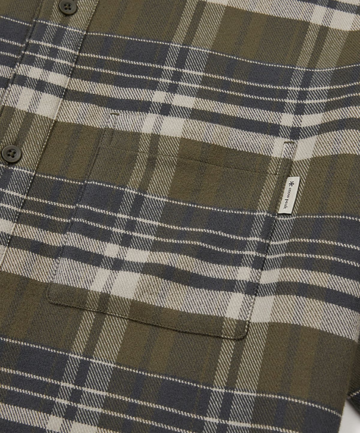 스노우피크 어패럴(SNOWPEAK APPAREL) 리사이클 체크 셔츠 (S24FMFSH02) Olive