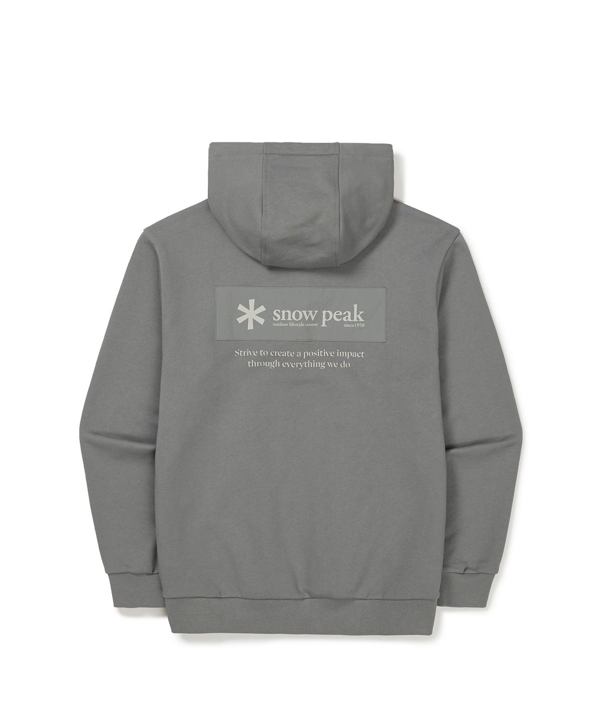 스노우피크 어패럴(SNOWPEAK APPAREL) 우븐 패치 후드 집업 (S24FMFFJ24) Dark Gray