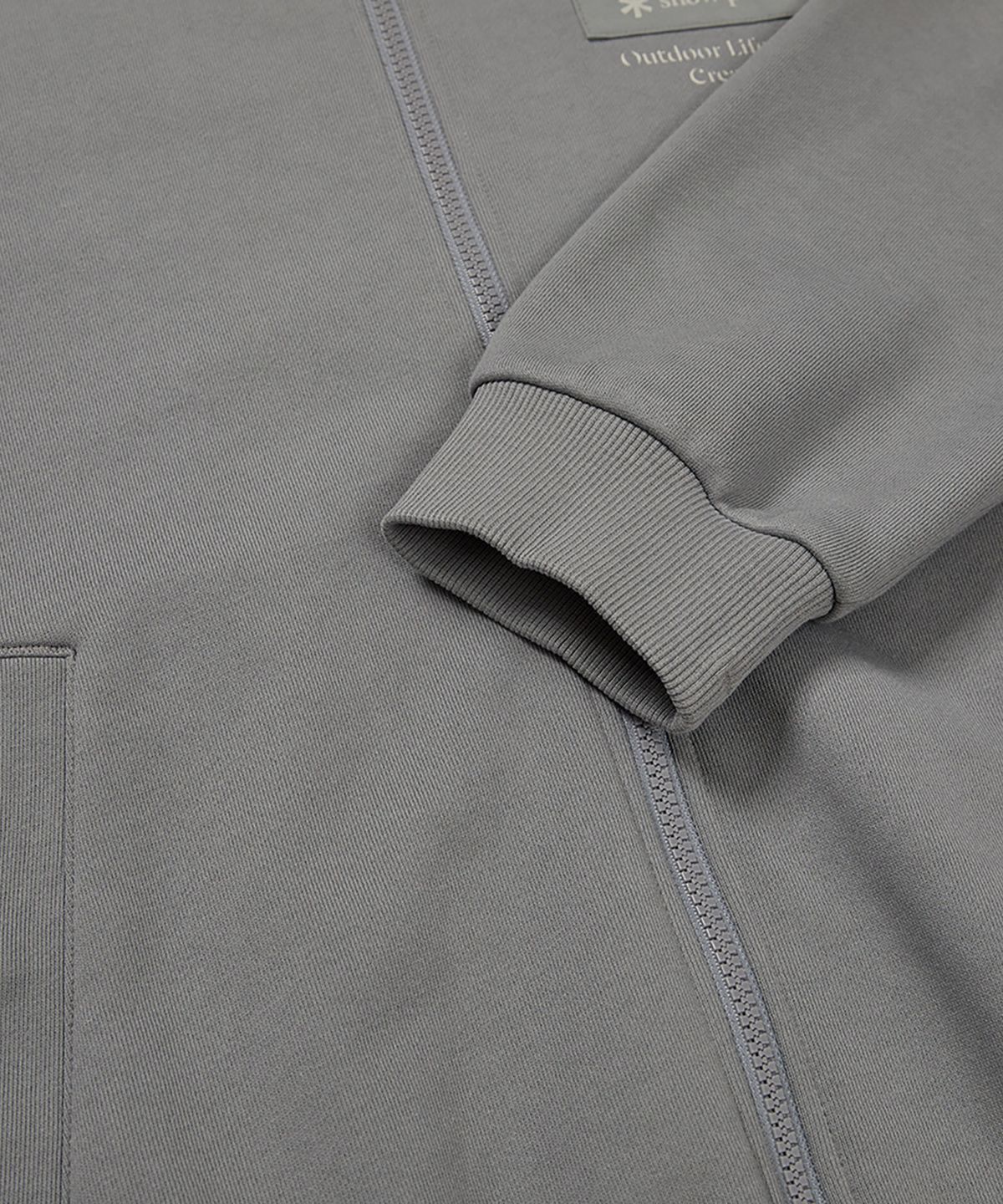 스노우피크 어패럴(SNOWPEAK APPAREL) 우븐 패치 후드 집업 (S24FMFFJ24) Dark Gray