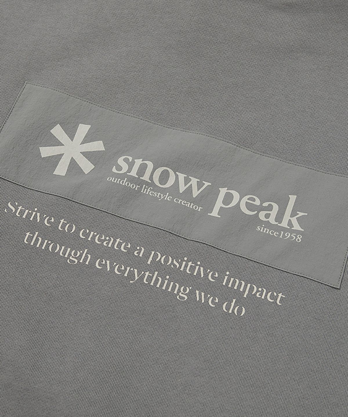 스노우피크 어패럴(SNOWPEAK APPAREL) 우븐 패치 후드 집업 (S24FMFFJ24) Dark Gray