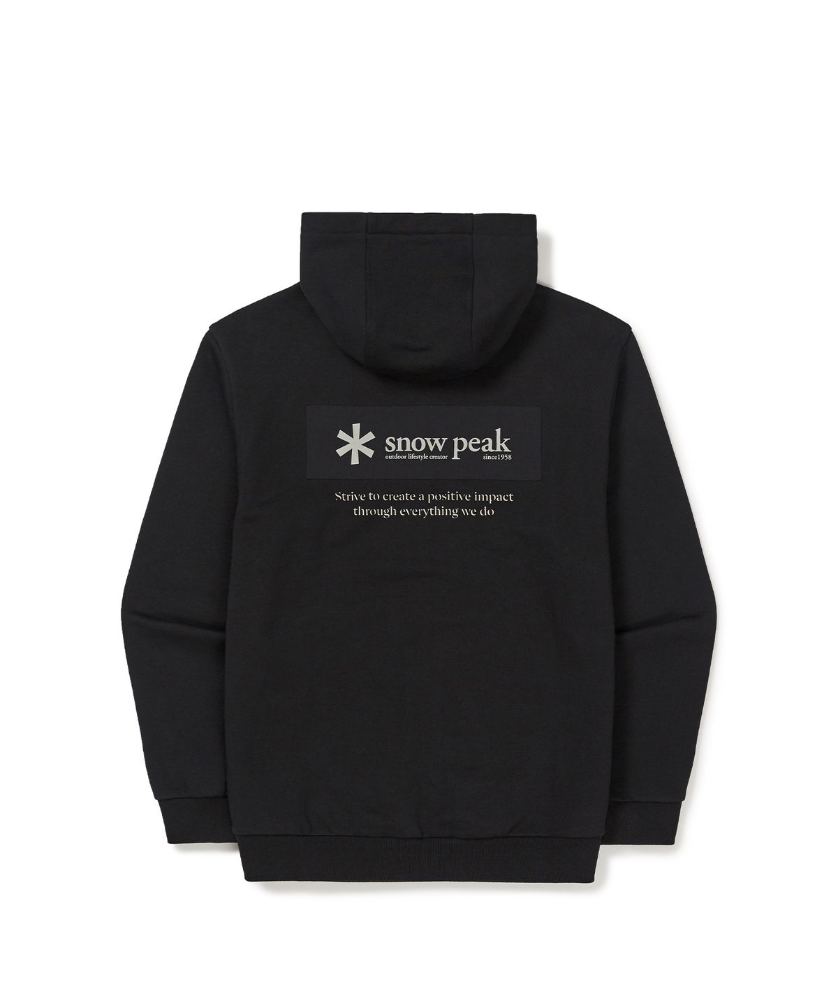 스노우피크 어패럴(SNOWPEAK APPAREL) 우븐 패치 후드 집업 (S24FMFFJ24) Black