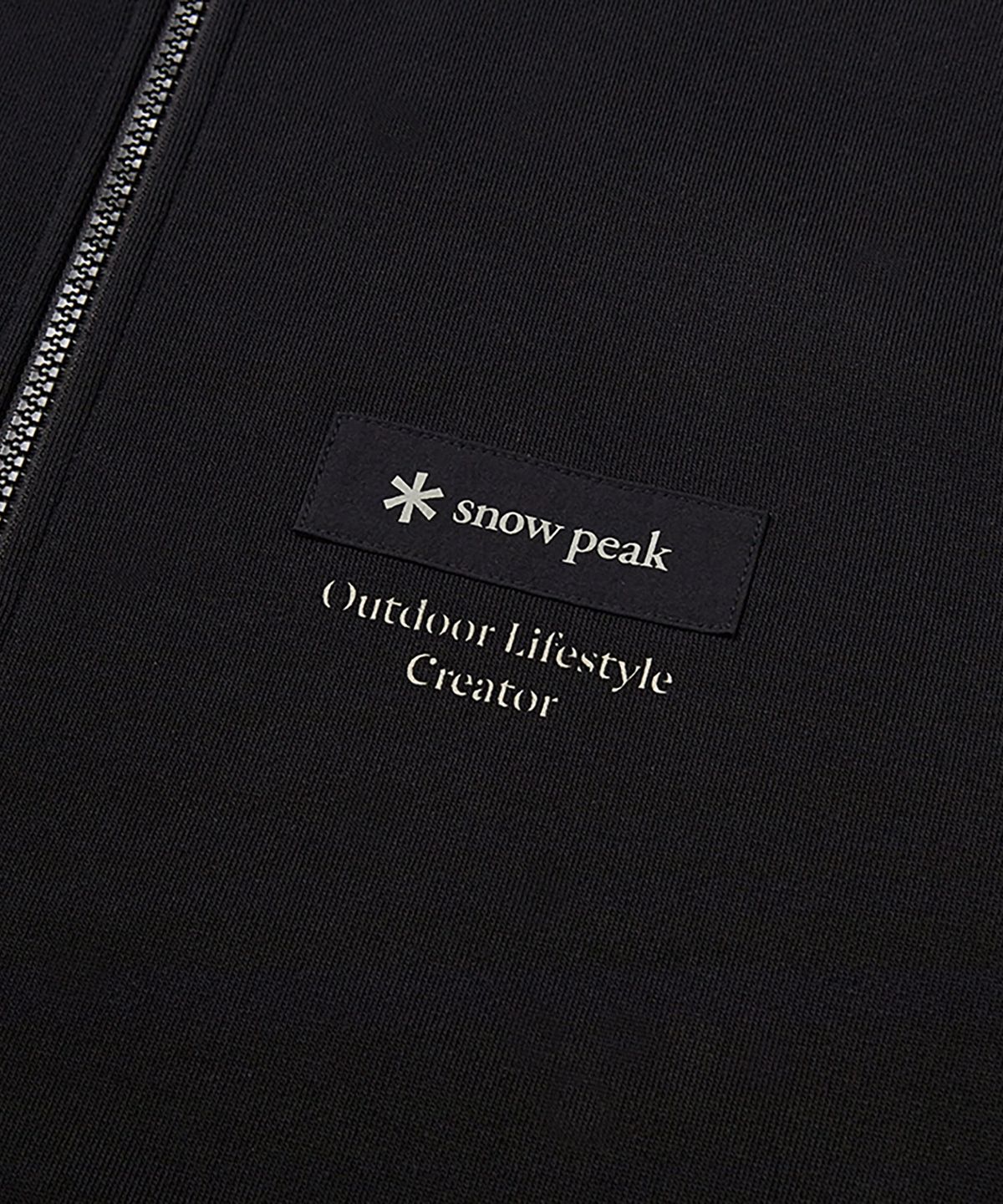 스노우피크 어패럴(SNOWPEAK APPAREL) 우븐 패치 후드 집업 (S24FMFFJ24) Black