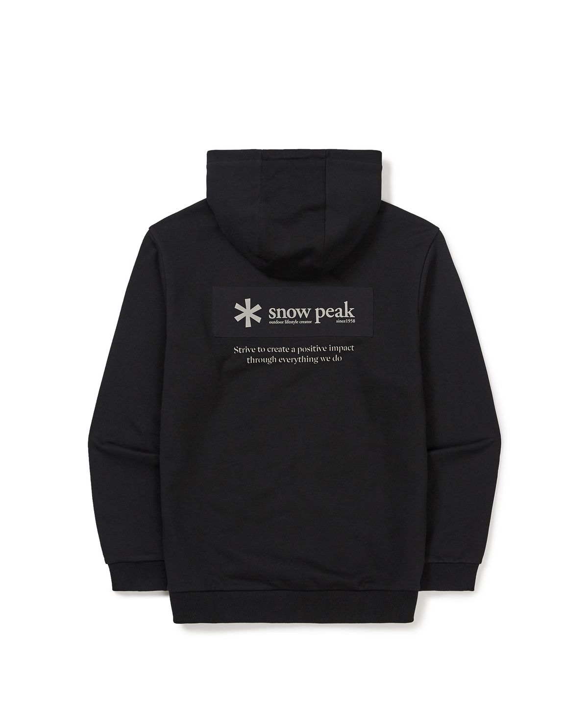 스노우피크 어패럴(SNOWPEAK APPAREL) 우븐 패치 후드 티셔츠 (S24FMFHD24) Black