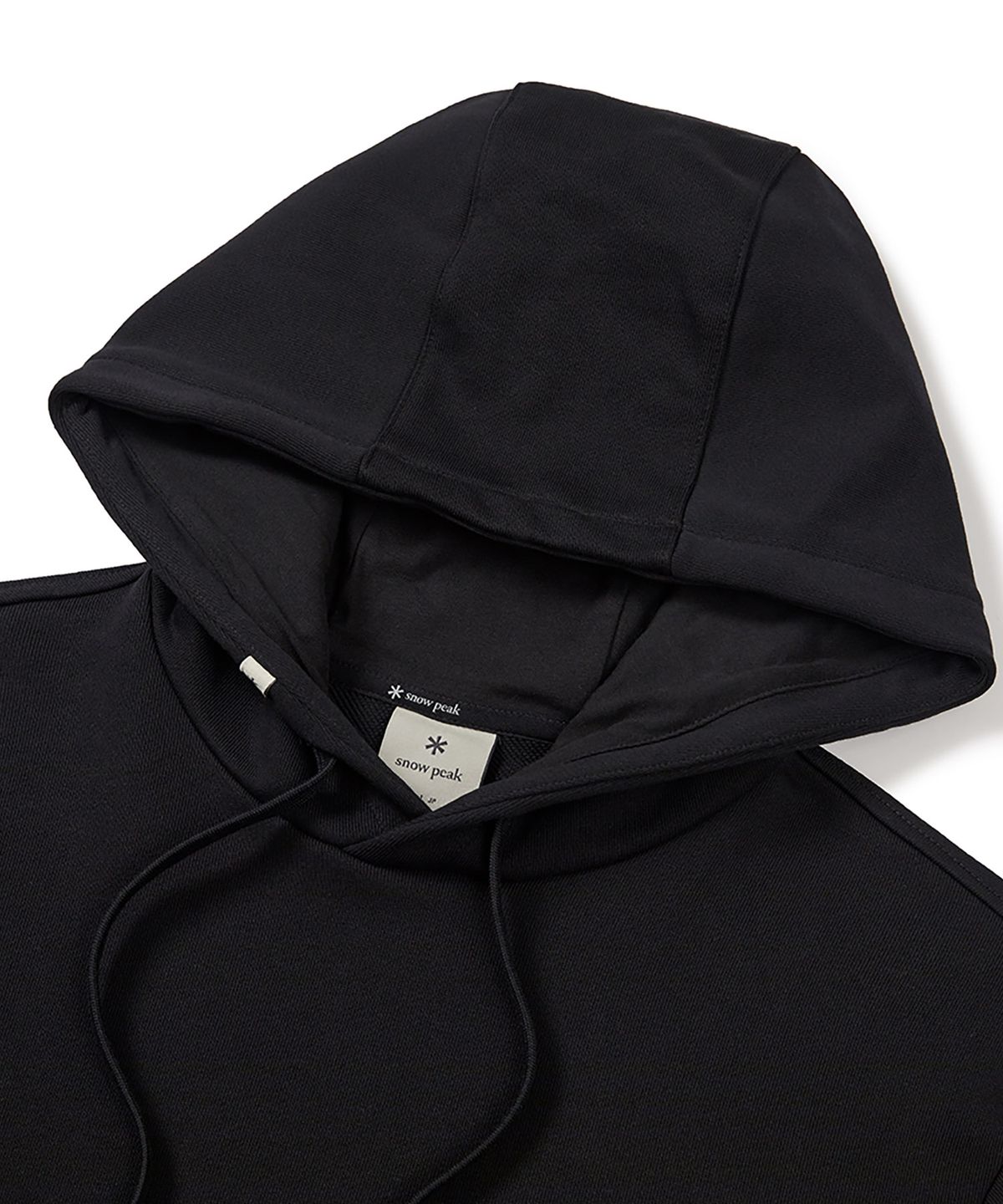 스노우피크 어패럴(SNOWPEAK APPAREL) 우븐 패치 후드 티셔츠 (S24FMFHD24) Black
