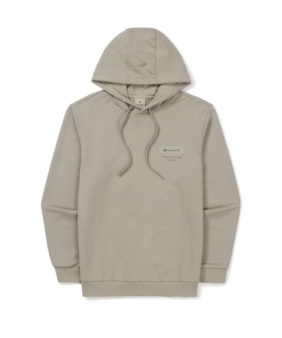 스노우피크 어패럴(SNOWPEAK APPAREL) 우븐 패치 후드 티셔츠 (S24FMFHD24) Fog Gray