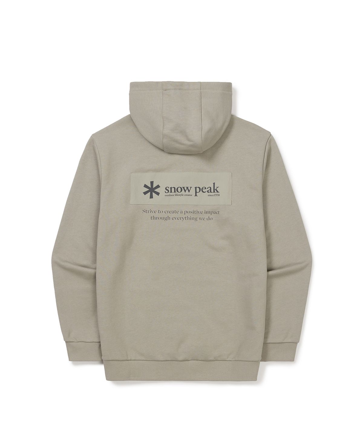 스노우피크 어패럴(SNOWPEAK APPAREL) 우븐 패치 후드 티셔츠 (S24FMFHD24) Fog Gray