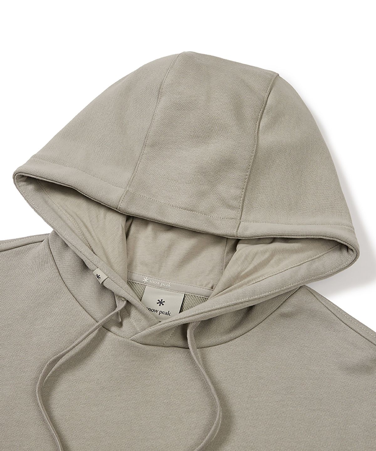 스노우피크 어패럴(SNOWPEAK APPAREL) 우븐 패치 후드 티셔츠 (S24FMFHD24) Fog Gray
