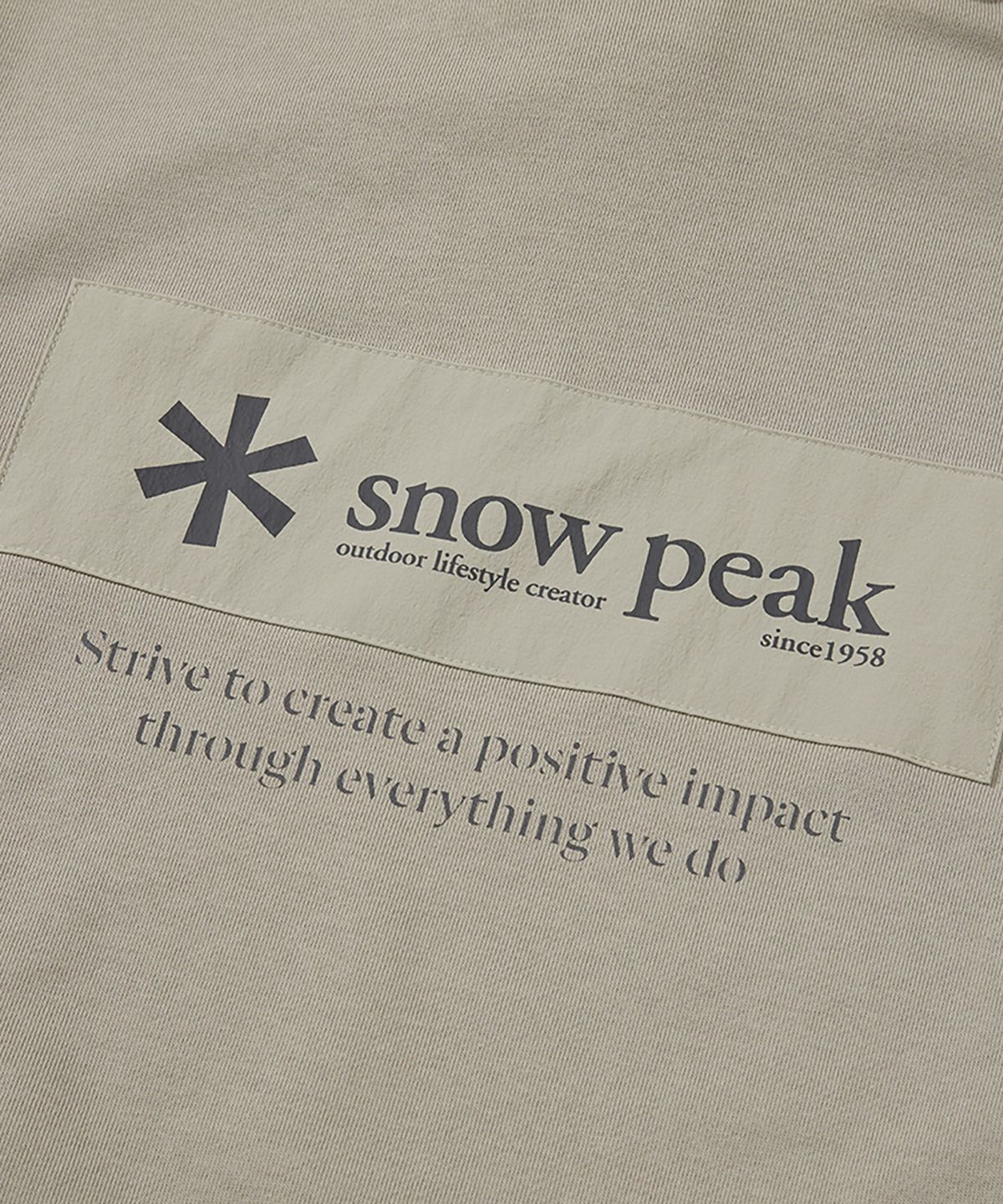 스노우피크 어패럴(SNOWPEAK APPAREL) 우븐 패치 후드 티셔츠 (S24FMFHD24) Fog Gray
