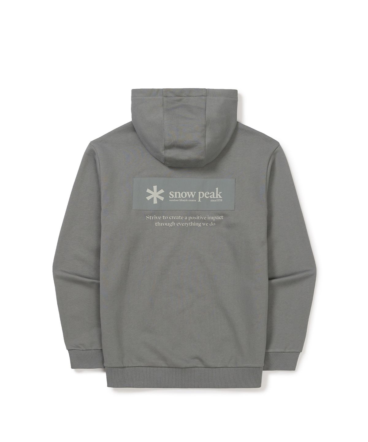 스노우피크 어패럴(SNOWPEAK APPAREL) 우븐 패치 후드 티셔츠 (S24FMFHD24) Dark Gray