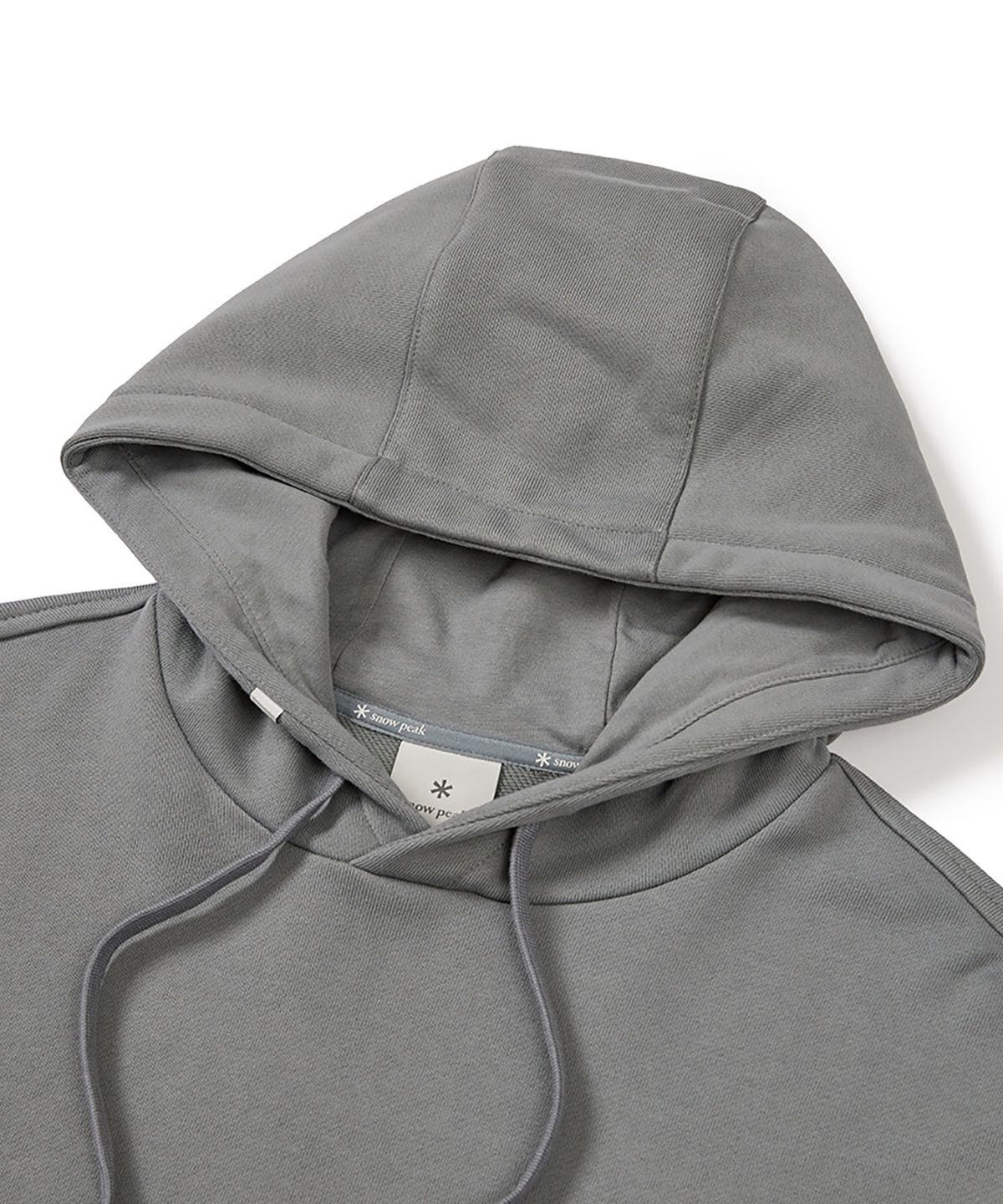 스노우피크 어패럴(SNOWPEAK APPAREL) 우븐 패치 후드 티셔츠 (S24FMFHD24) Dark Gray