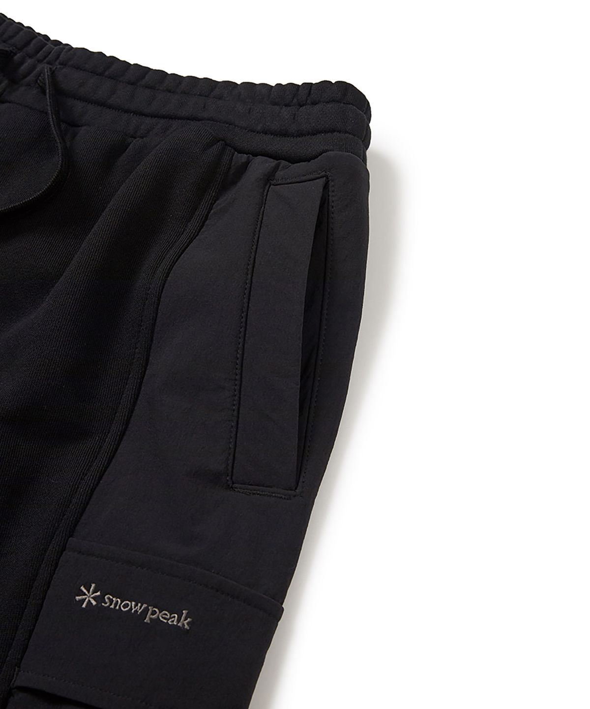스노우피크 어패럴(SNOWPEAK APPAREL) 우븐 믹스 조거 팬츠 (S24FMFFP24) Black
