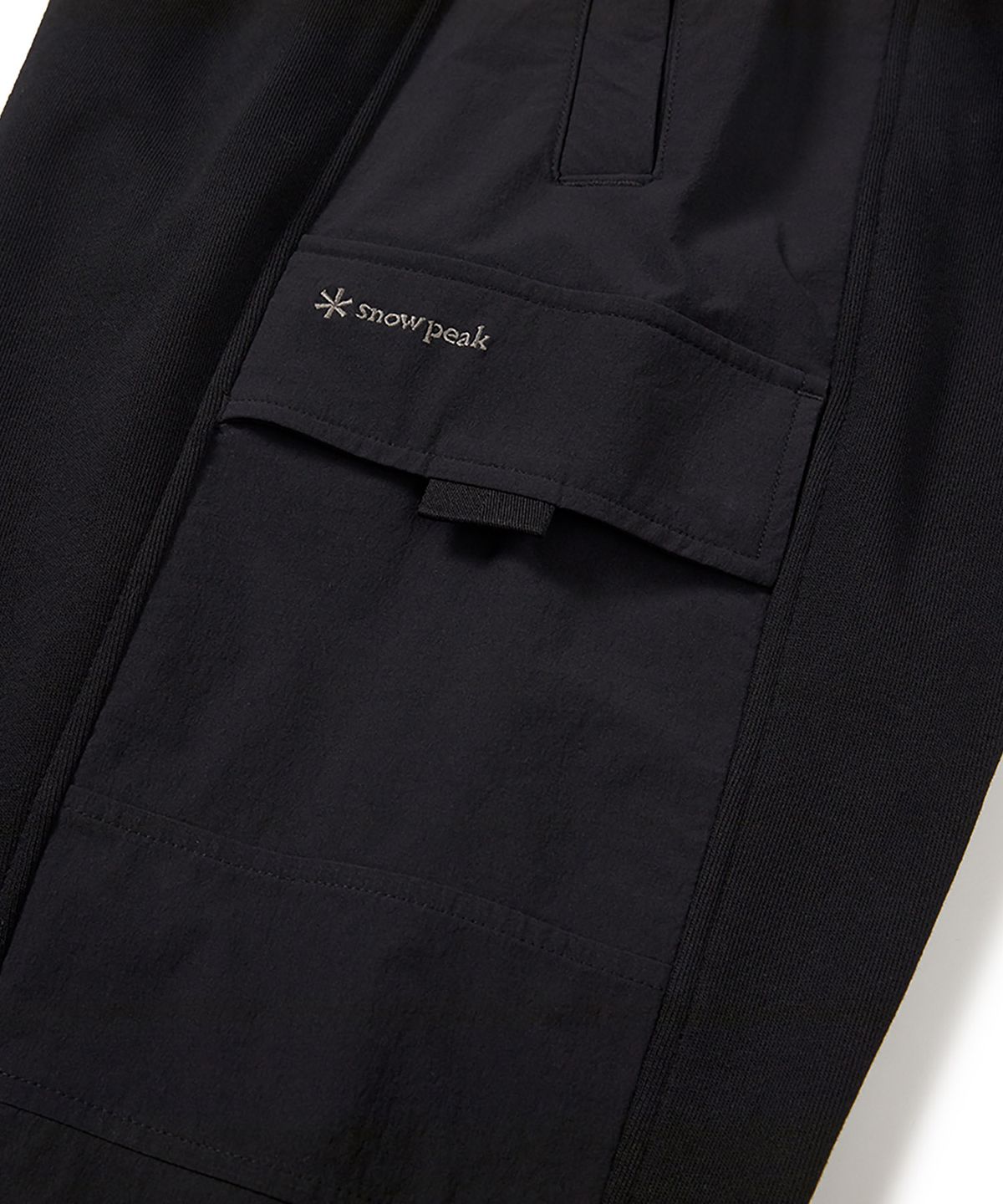 스노우피크 어패럴(SNOWPEAK APPAREL) 우븐 믹스 조거 팬츠 (S24FMFFP24) Black