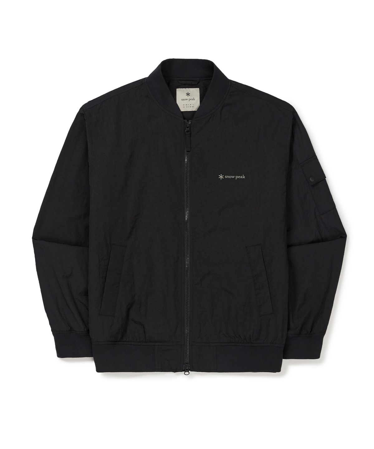 스노우피크 어패럴(SNOWPEAK APPAREL) 우븐 패치 봄버 자켓 (S24FMTWB36) Black