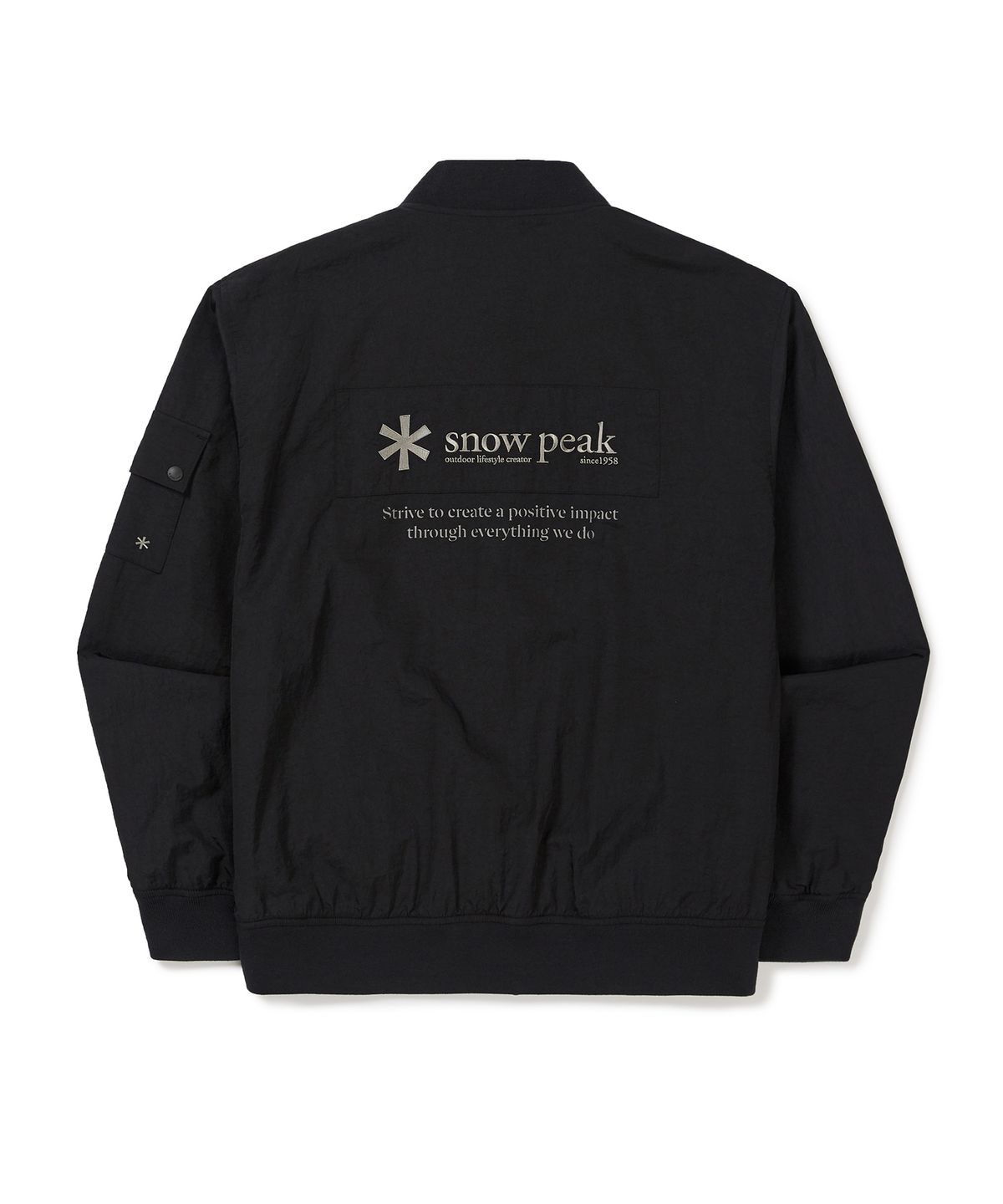 스노우피크 어패럴(SNOWPEAK APPAREL) 우븐 패치 봄버 자켓 (S24FMTWB36) Black