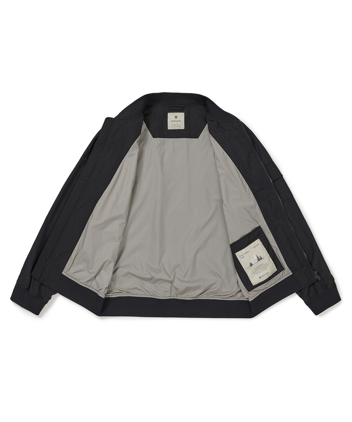 스노우피크 어패럴(SNOWPEAK APPAREL) 우븐 패치 봄버 자켓 (S24FMTWB36) Black