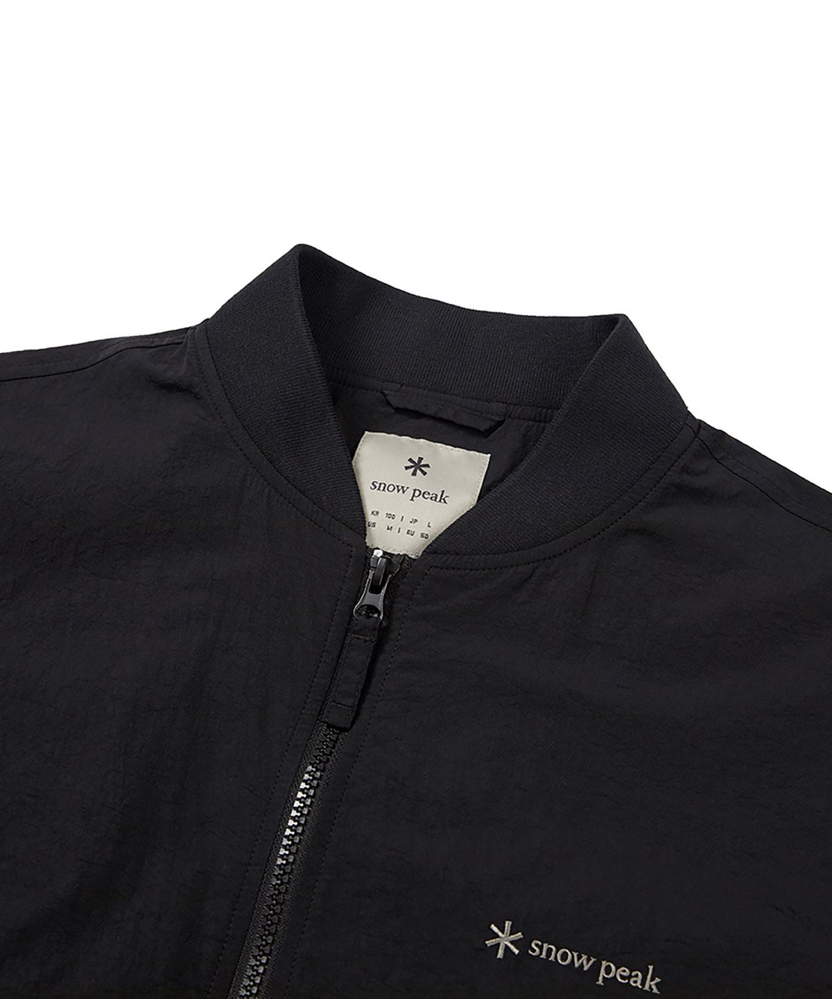 스노우피크 어패럴(SNOWPEAK APPAREL) 우븐 패치 봄버 자켓 (S24FMTWB36) Black