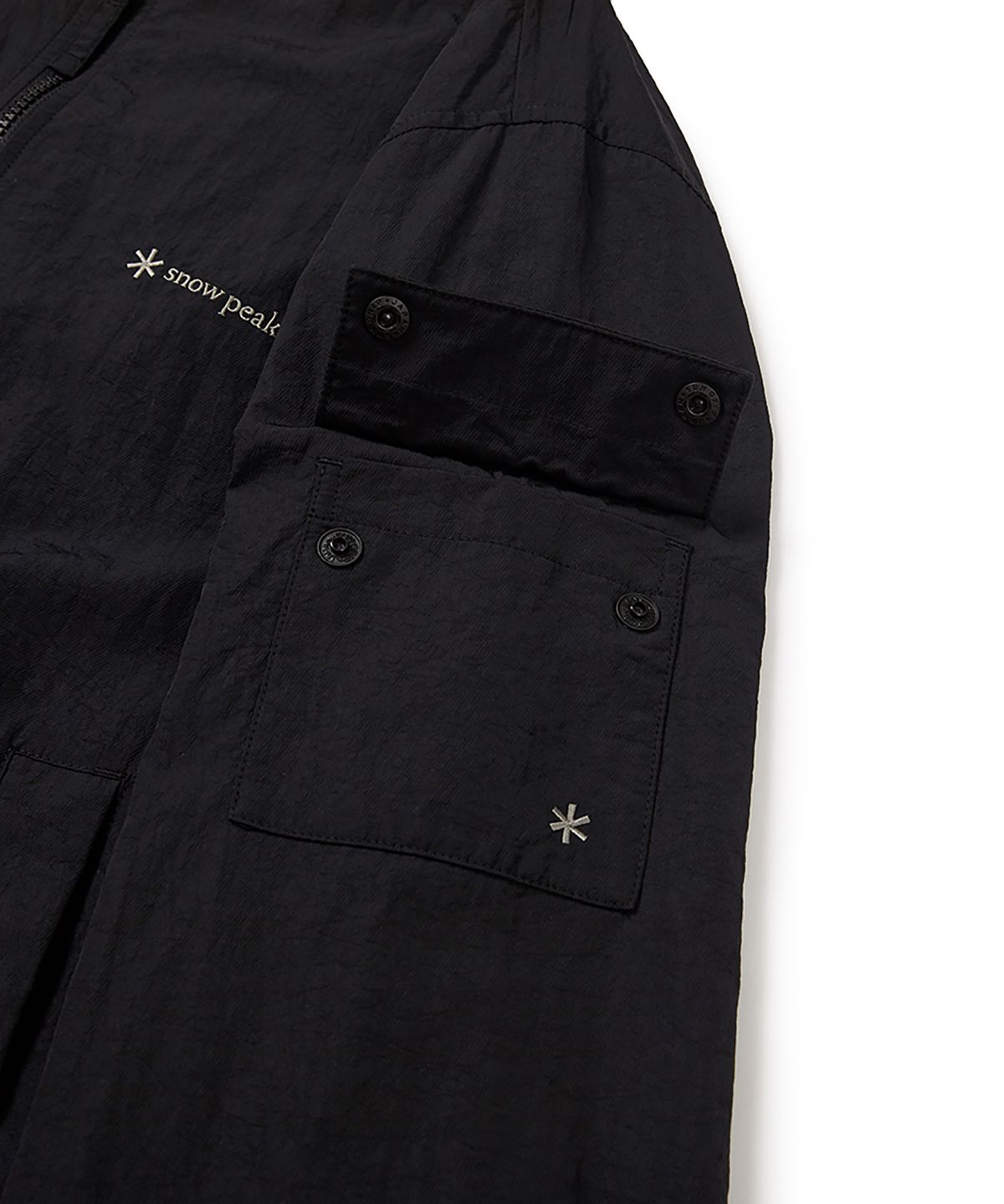 스노우피크 어패럴(SNOWPEAK APPAREL) 우븐 패치 봄버 자켓 (S24FMTWB36) Black