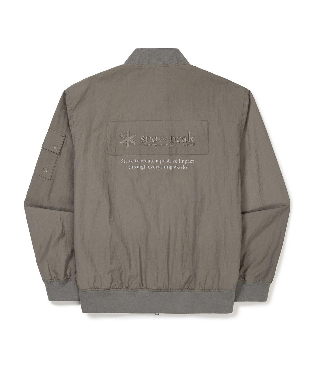 스노우피크 어패럴(SNOWPEAK APPAREL) 우븐 패치 봄버 자켓 (S24FMTWB36) Dark Khaki